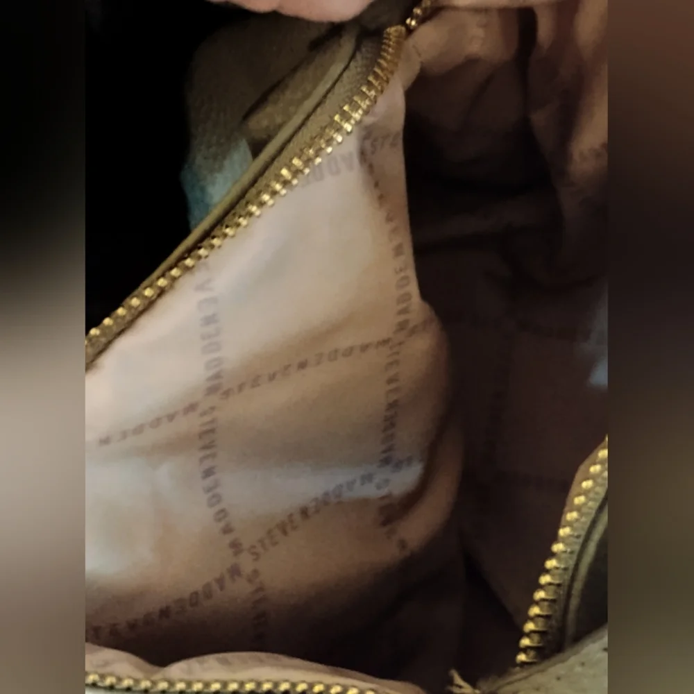 Olive Green Gray Hobo Bag with Floral Scarf Accent STEVEN MADDEN 3 Departments